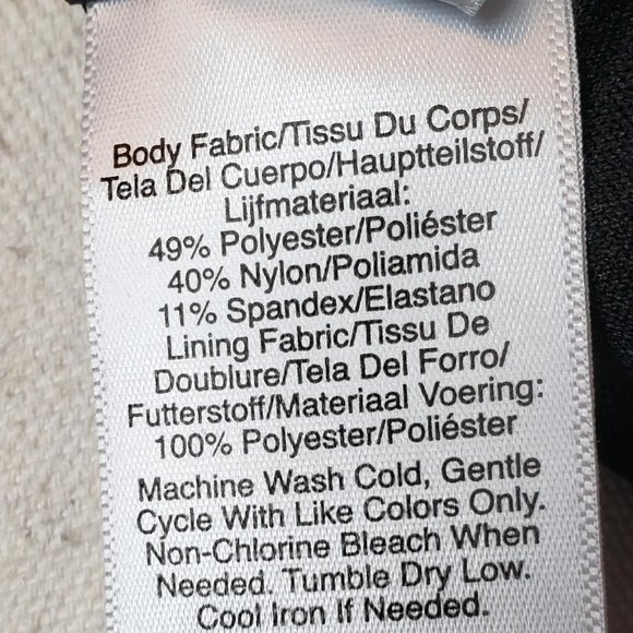 DKNY Women’s Black Velvet and Sheer Asymmetrical Stripe Sleeveless Top M Size M - Picture 8 of 8